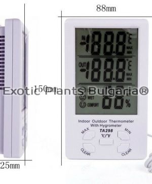 Electronic thermometer humidity meter